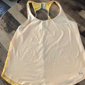 Under Armour XL Twist Racerback Athletic Tank Top Yellow